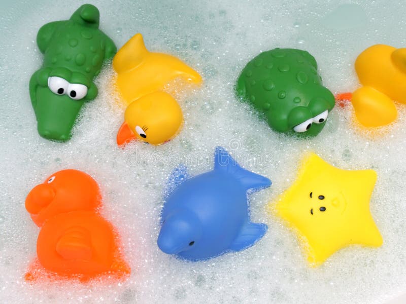 Colorful bath toys