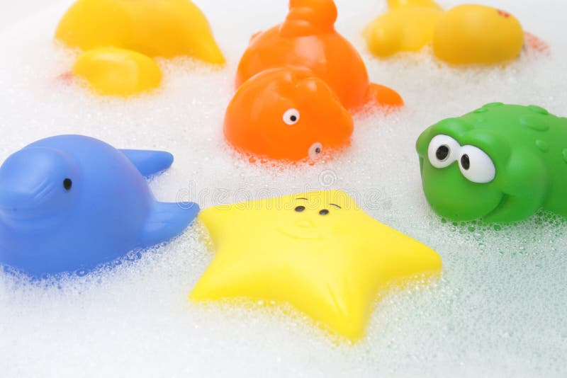 Colorful bath toys