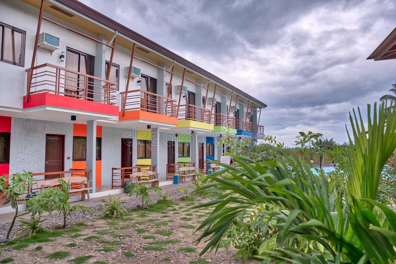Colorful Beach Resort at Lobo, Batangas Stock Photo