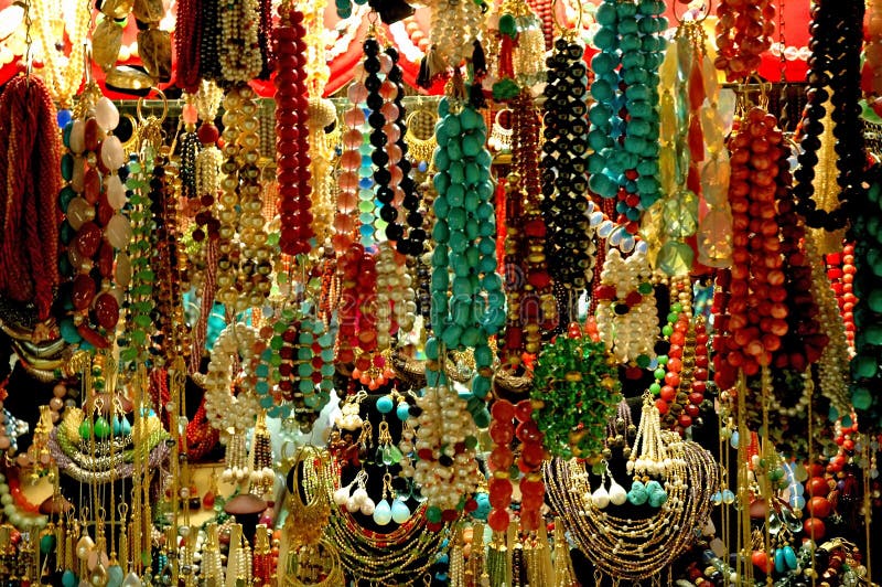 Colorful bead in the bazaar