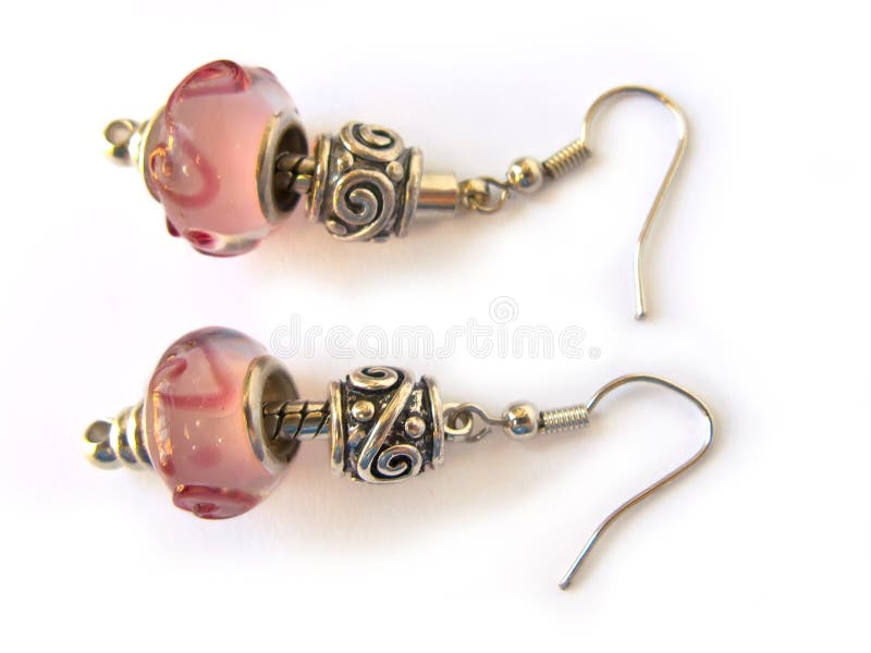 Colorful beads earrings royalty free stock photo Colorful beads earrings royalty free stock photo