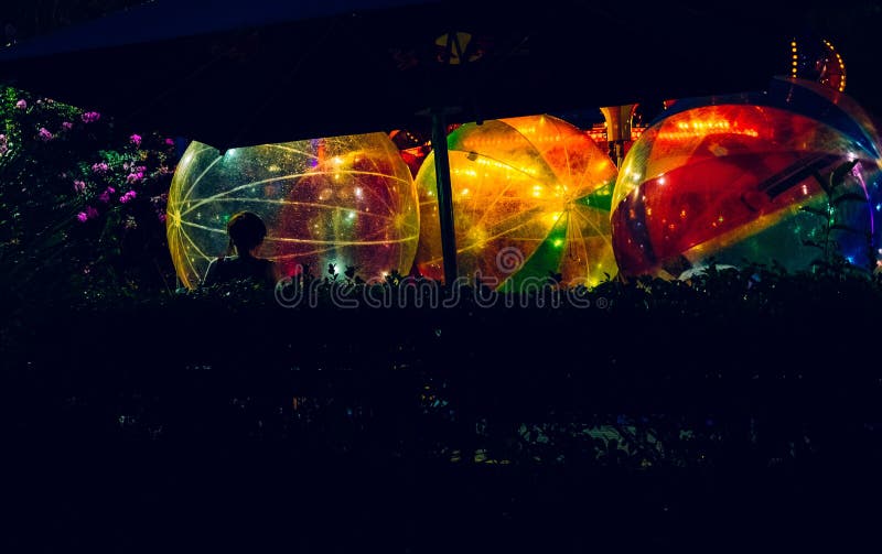 Colorful big balls filled with lights vector illustration Colorful big balls filled with lights vector illustration