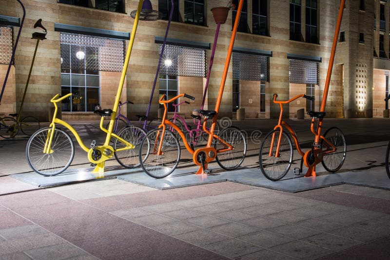 Colorful Bikes Exposition in Jerusalem. Editorial Photo Image of