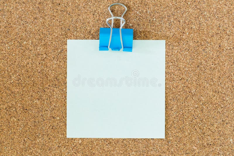 Colorful Binder Clips and Postit Note Stock Image Image of clip