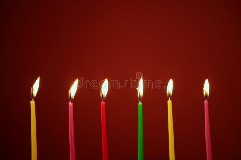 Colorful Birthday Candles in a Row Stock Photo Image of candle