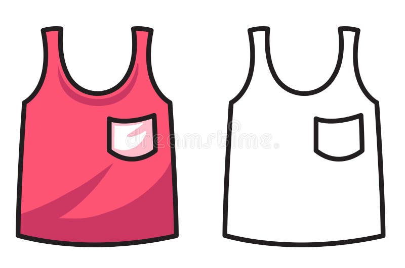 Download Colorful And Black And White Vest For Coloring Book Stock Vector - Image: 51273544