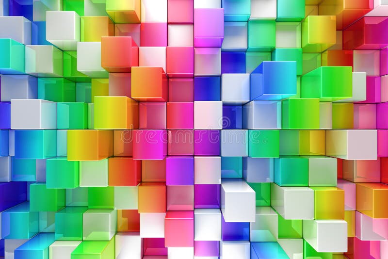 Colorful blocks abstract background stock illustration