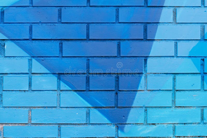 Colorful Blue Painted Brick Wall Stock Photo Image of grunge, abstract 88626904