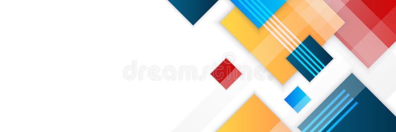 Colorful Blue and Red Purple Yellow Glossy Squares Abstract Tech Banner  Design. Geometric Vector Background Stock Vector - Illustration of  technology, element: 233085149