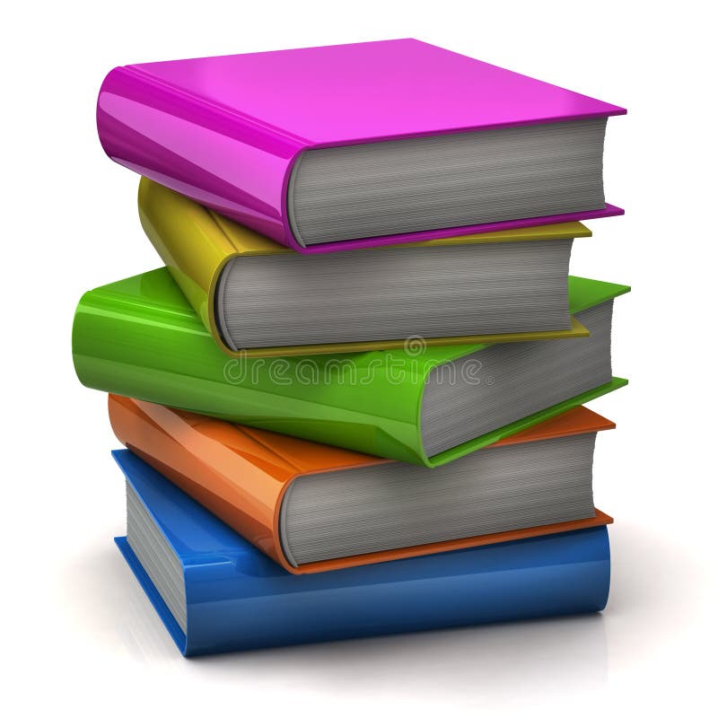 Colorful books stock illustration