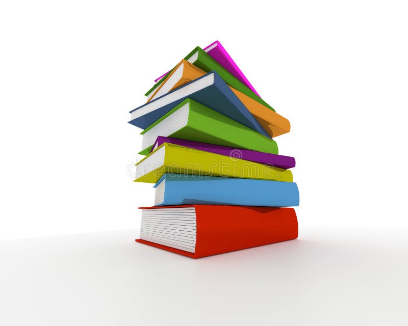 Colorful books royalty free illustration