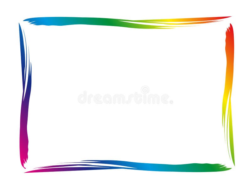 Colorful frame with rainbow colors. Good for Border, Frame, Background royalty free illustration