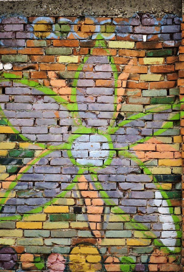 Colorful brick wall