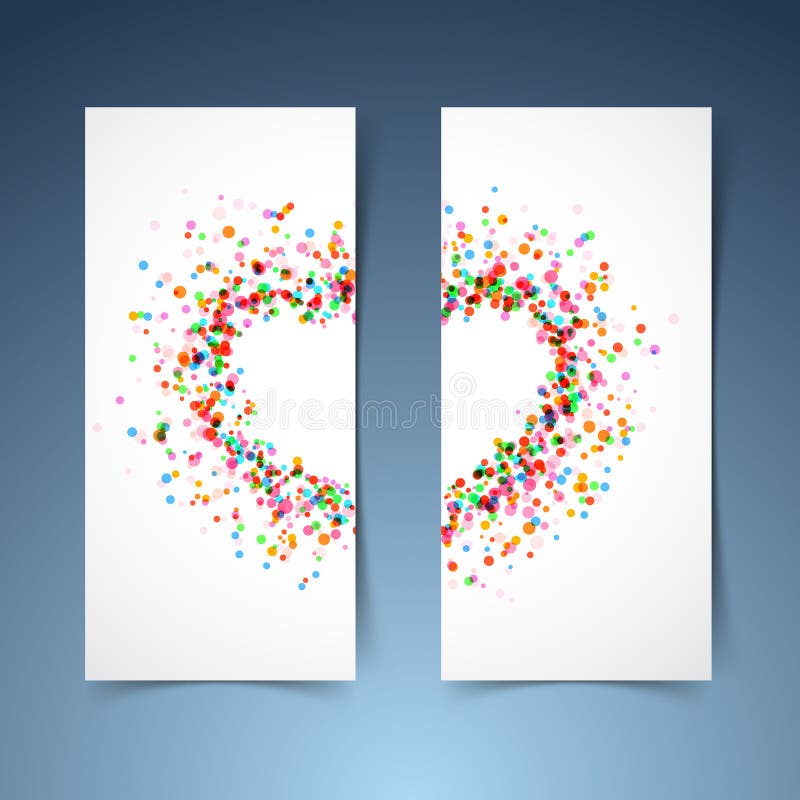 Colorful bright heart symbol headers set royalty free illustration Colorful bright heart symbol headers set royalty free illustration