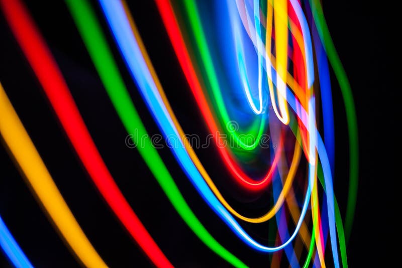 Colorful bright red, yellow, blue and green mixed Christmas lights flowing in various directions royalty free illustration Colorful bright red, yellow, blue and green mixed Christmas lights flowing in various directions royalty free illustration