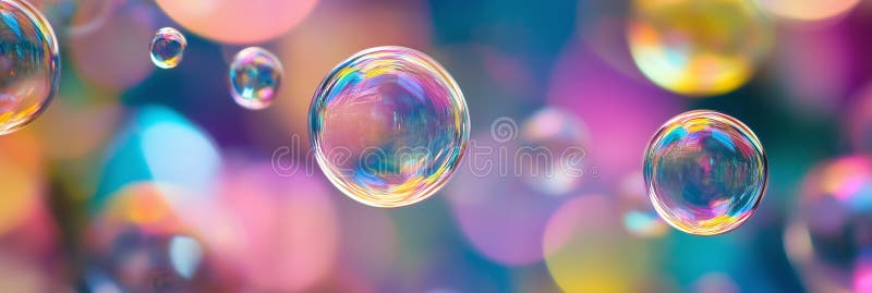 Colorful Bubbles On A Vibrant Background royalty free illustration