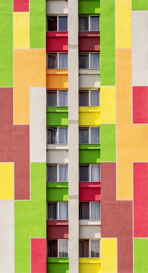 Colorful building detail