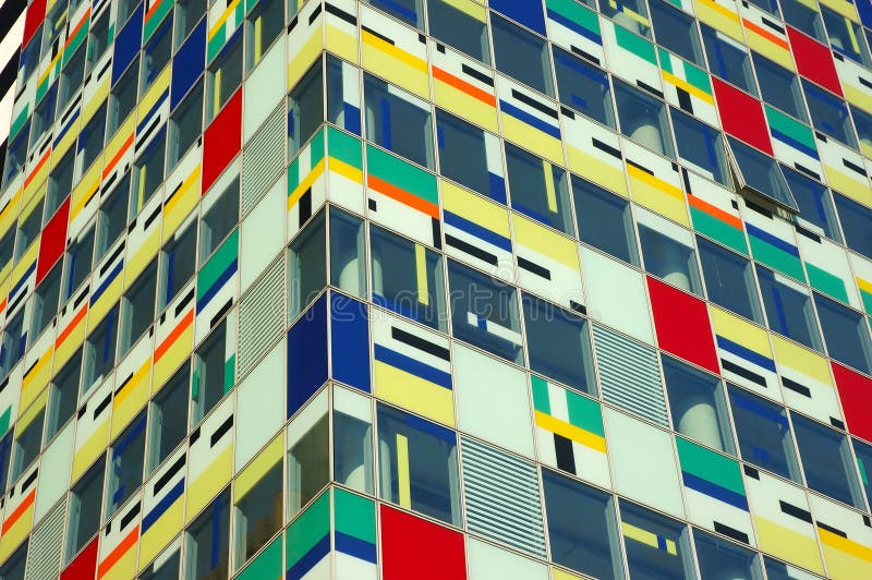 Colorful building facade stock image