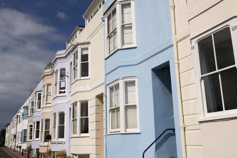 Colorful Buildings in Brighton stock photo