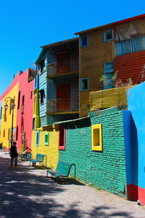 Colorful buildings in El Caminito La Boca Buenos Aires royalty free stock photos Colorful buildings in El Caminito La Boca Buenos Aires royalty free stock photos