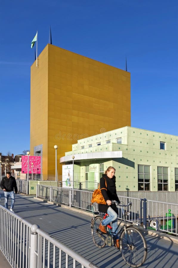 Colorful buildings of the Groninger Museum