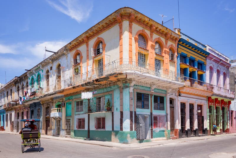 Colorful buildings in Havana royalty free stock image
