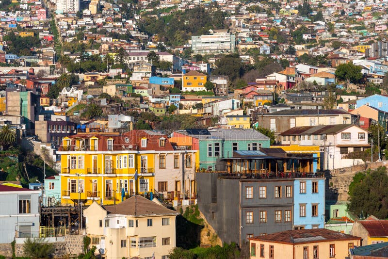 The colorful buildings of Valparaiso in Chile