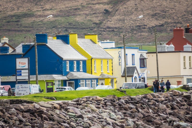 Colorful buildings in waterville