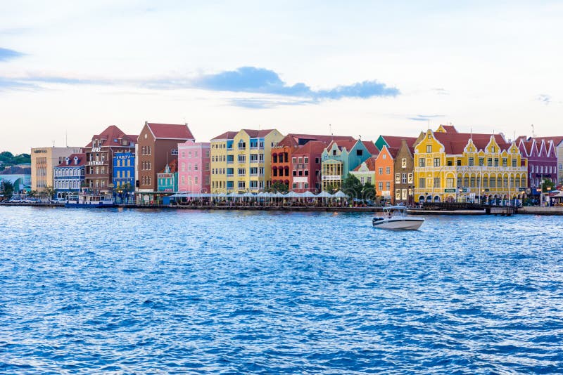 Colorful Buildings in Willemstad downtown, Curacao, Netherlands Antilles, a small Caribbean island - travel destination for stock photo Colorful Buildings in Willemstad downtown, Curacao, Netherlands Antilles, a small Caribbean island - travel destination for stock photo
