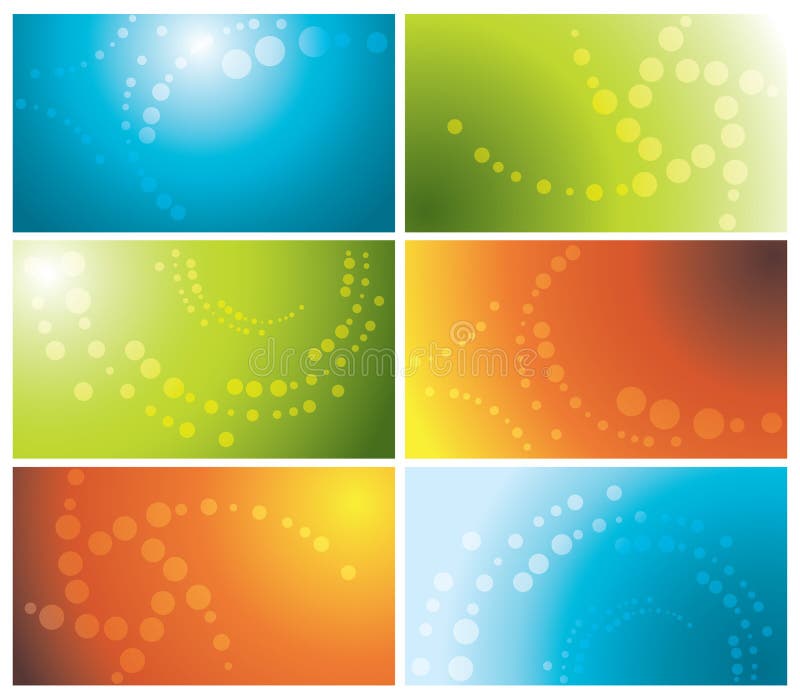 Colorful business cards set vector illustration