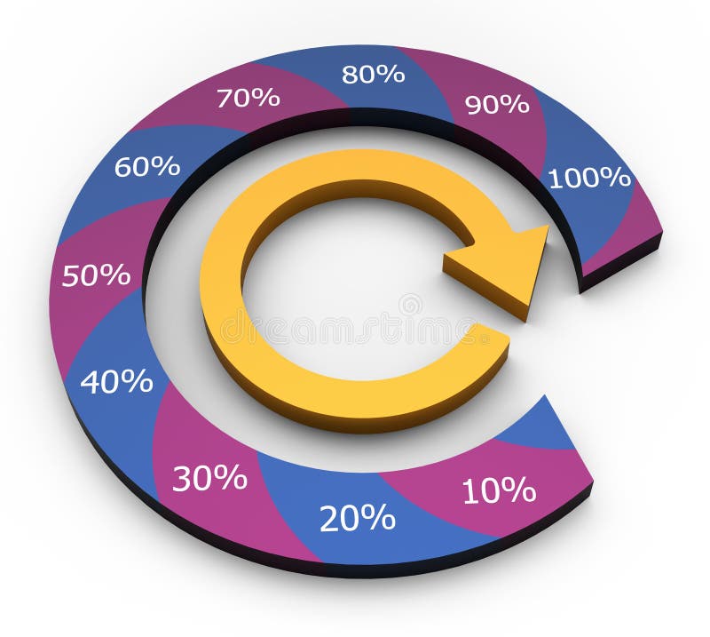 Colorful business chart royalty free illustration