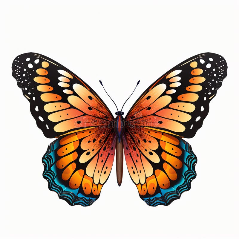 Colorful Butterflies Kaleidoscope of Wings Stock Illustration