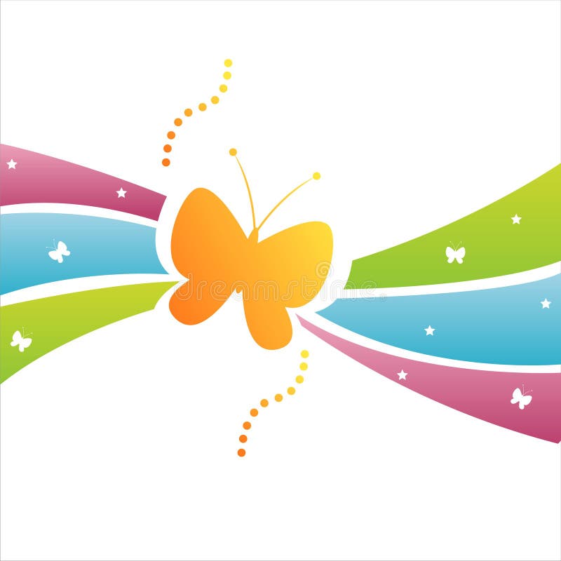 Colorful butterfly background