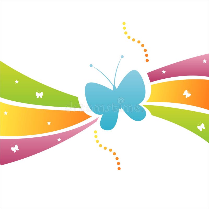 Colorful butterfly background