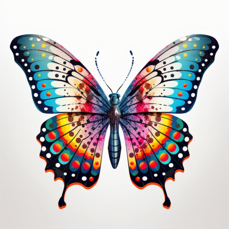 Colorful Butterfly: a Hyper-realistic Digital Art Drawing with Delicate ...