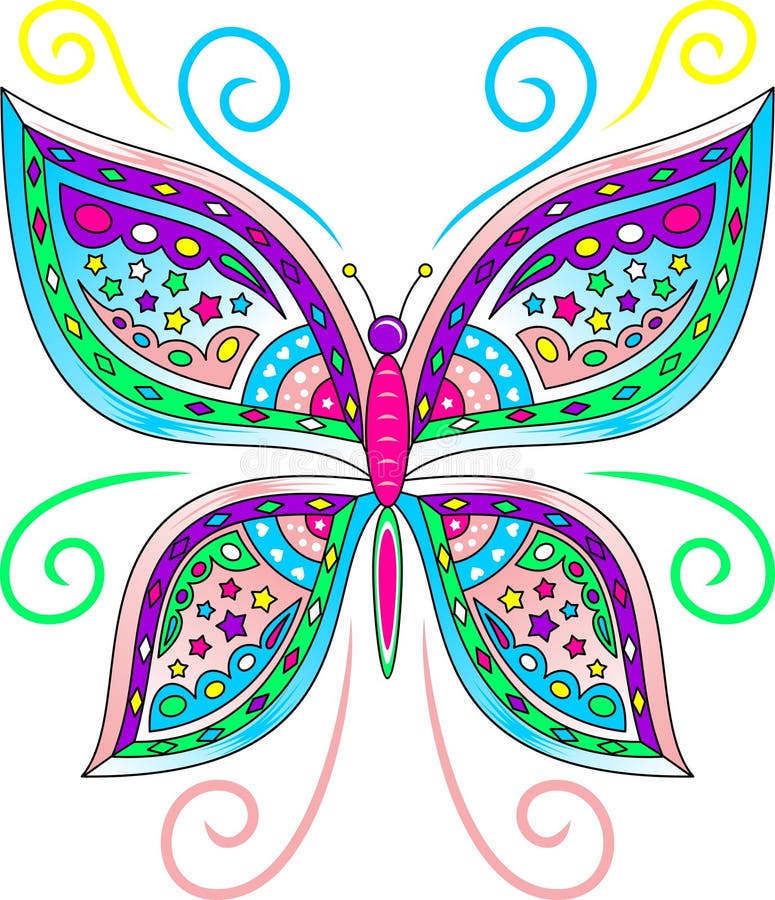 Download Colorful Butterfly Vector stock vector. Illustration of ...