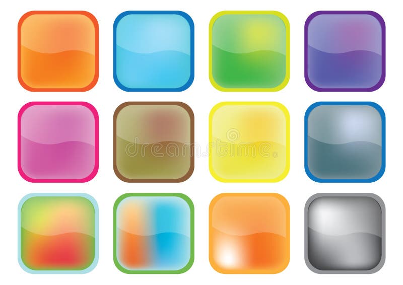 Colorful buttons - vector