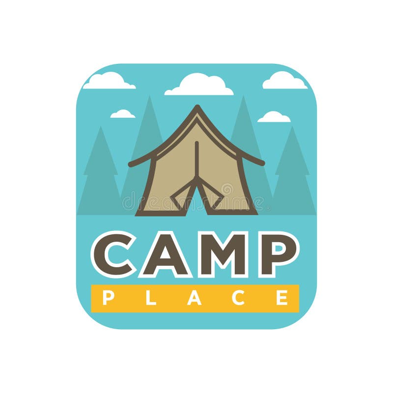Colorful camp logo royalty free illustration Colorful camp logo royalty free illustration