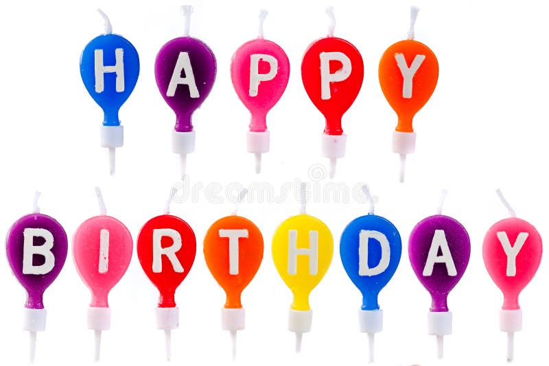 Colorful Candles Happy Birthday Stock Photo Image of holiday