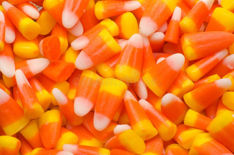 Colorful Candy Corn Background. Stock Photo Image of closeup, holiday