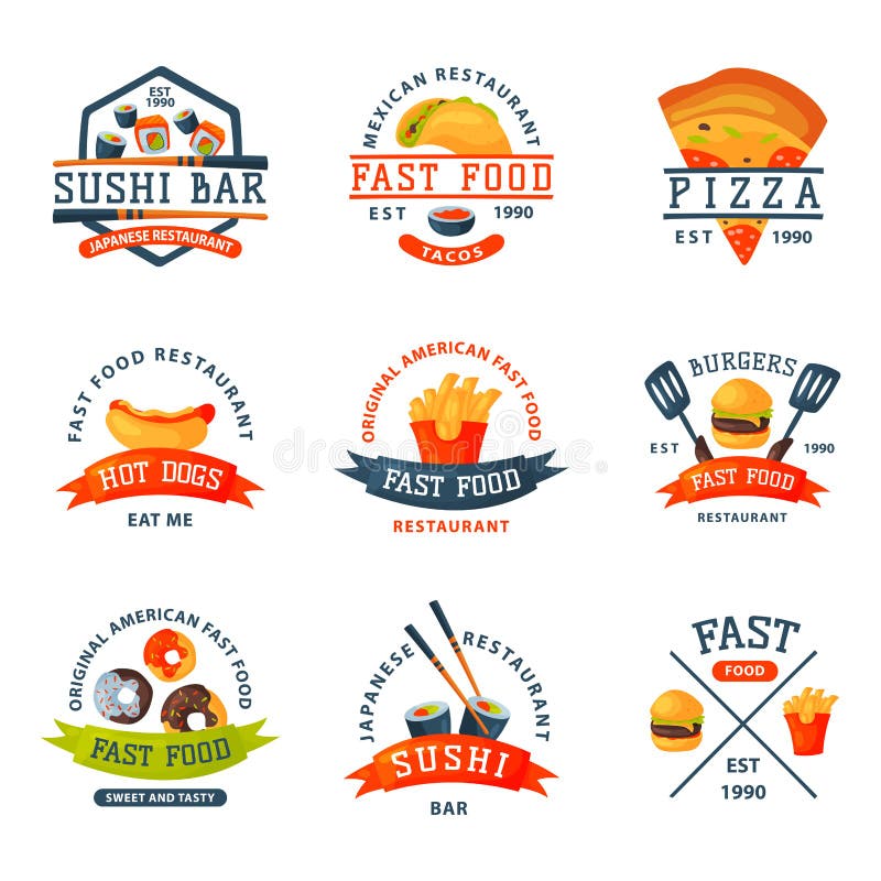 Colorful Cartoon Fast Food Label Logo Isolated Restaurant Tasty American Cheeseburger Badge Mea Meal Vector Illustration Stock Vector - Illustration of fastfood, bread: 94981401 Colorful Cartoon Fast Food Label Logo Isolated Restaurant Tasty American Cheeseburger Badge Mea Meal Vector Illustration Stock Vector - Illustration of fastfood, bread: 94981401