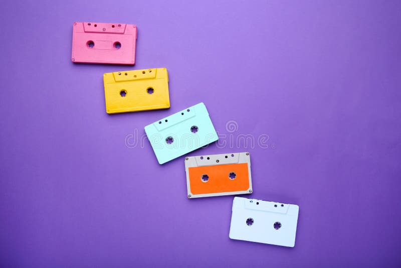 Colorful cassette tape royalty free stock images Colorful cassette tape royalty free stock images