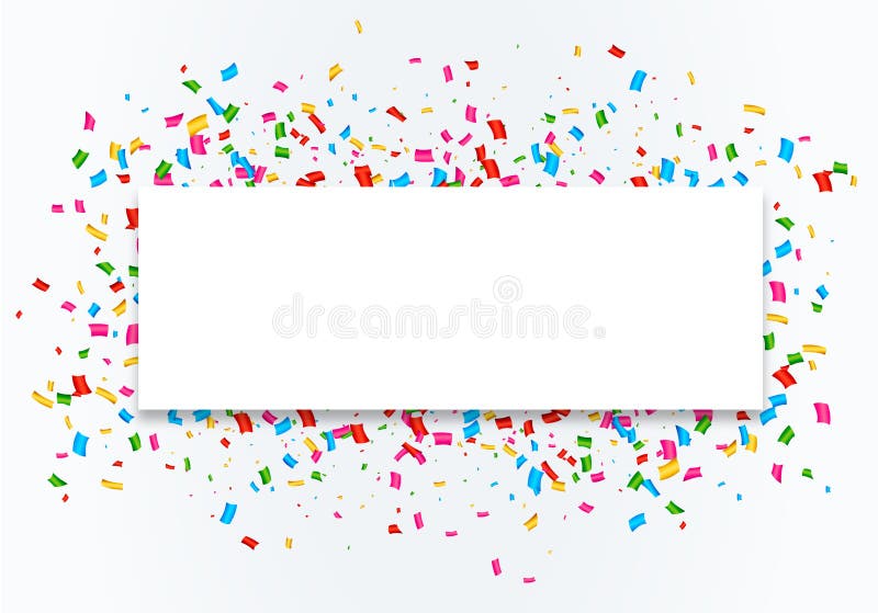 Confetti celebration frame background stock illustration