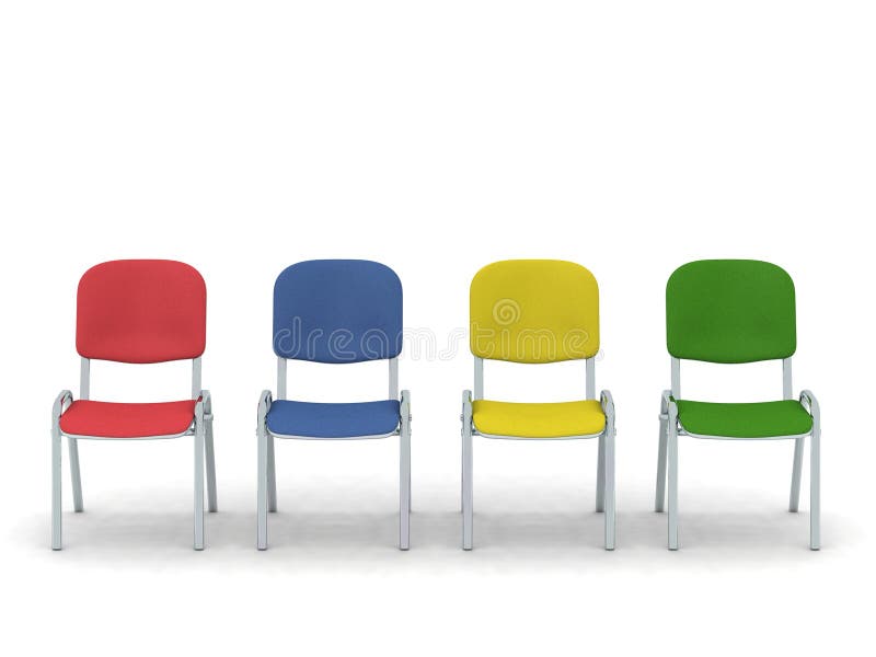 Colorful chairs stock illustration. Image of fabric, colorful - 9084638