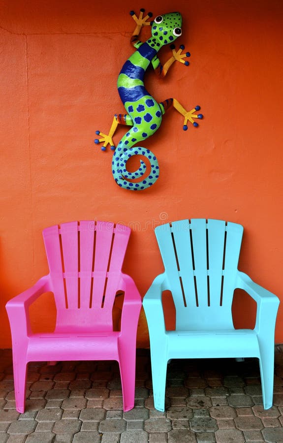 Colorful Chairs with Gecko