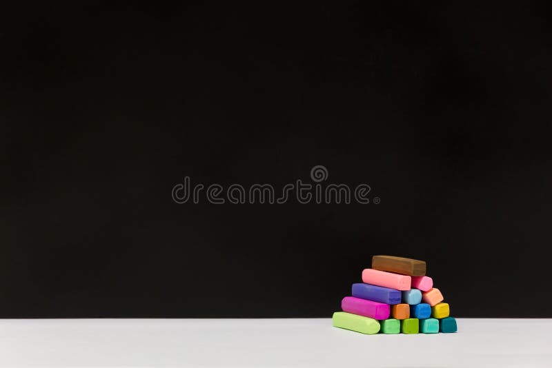 Colorful of chalk pastels stock photo. Image of empty 110515060