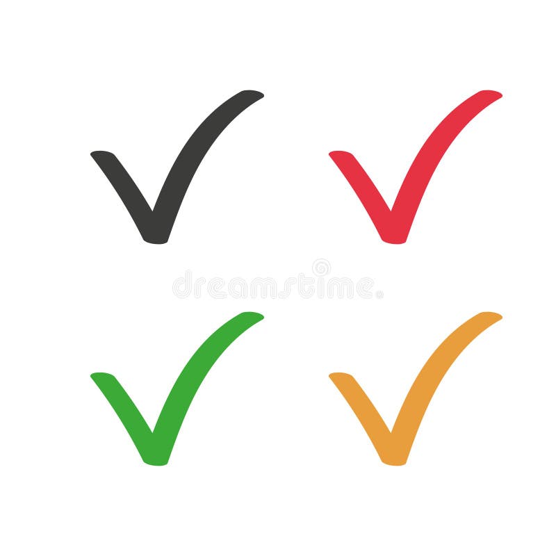 Colorful check mark icon logo element illustration royalty free illustration