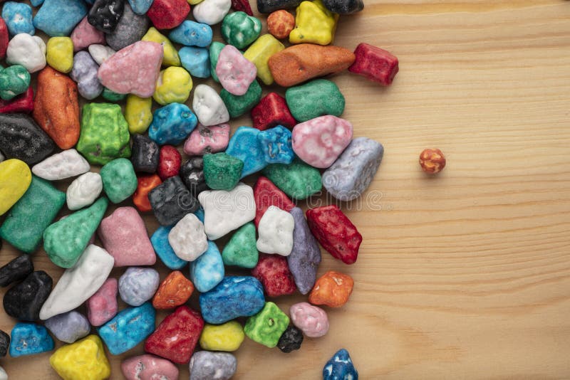 Colorful Chocolate Candy Stones on White Background Stock Image Image