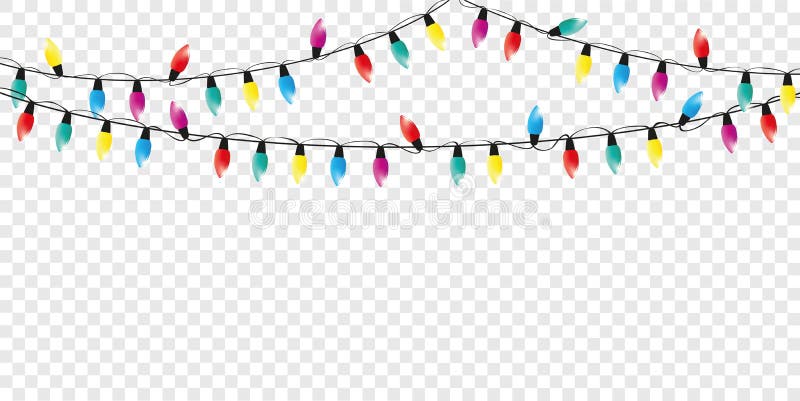 Colorful christmas fairy lights decoration isolated party templa stock illustration Colorful christmas fairy lights decoration isolated party templa stock illustration
