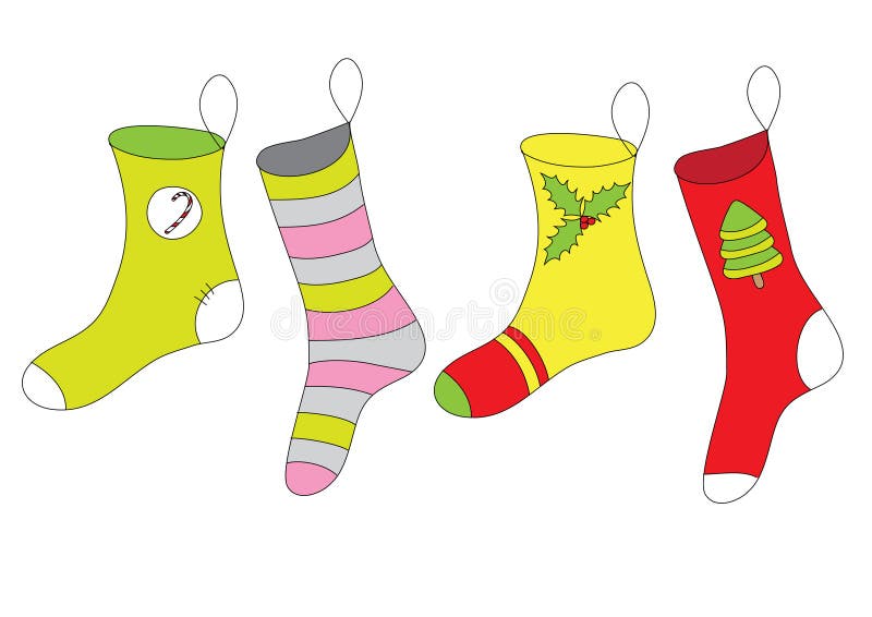 Colorful christmas socks